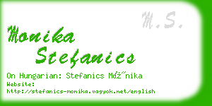 monika stefanics business card